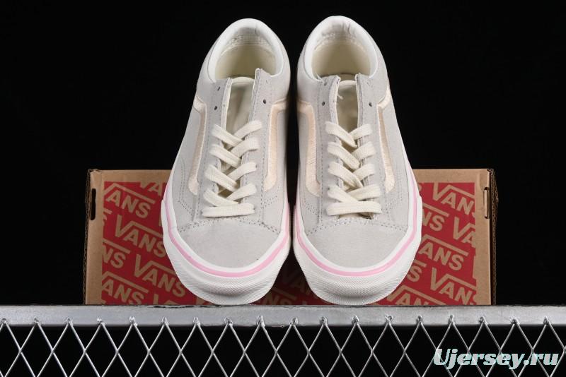 Vans Style 36 Low-Top Skate Shoes with Embroidered Details in Cream - VN000CRPGRN