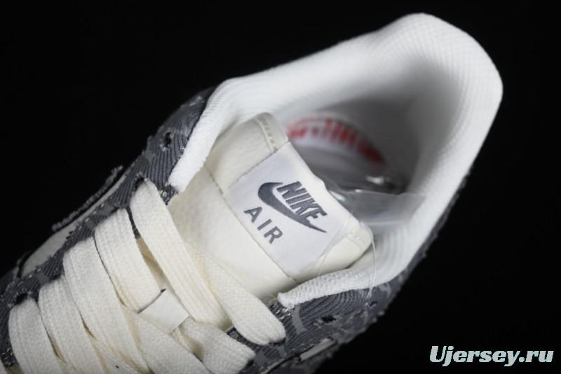 Nike Air Force 1 '07 Low LV Collaboration - Grey Double Swoosh Casual Sneakers - HD1968-030