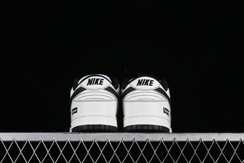 Nike Supreme x SB Dunk Low Casual Skate Shoes in Black and Beige - RM2308-237