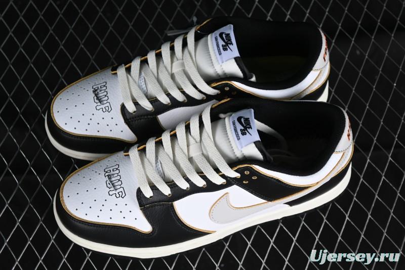 Nike HUF x SB Dunk Low "San Francisco" Black White Panda Skateboarding Shoes - FD8775-001