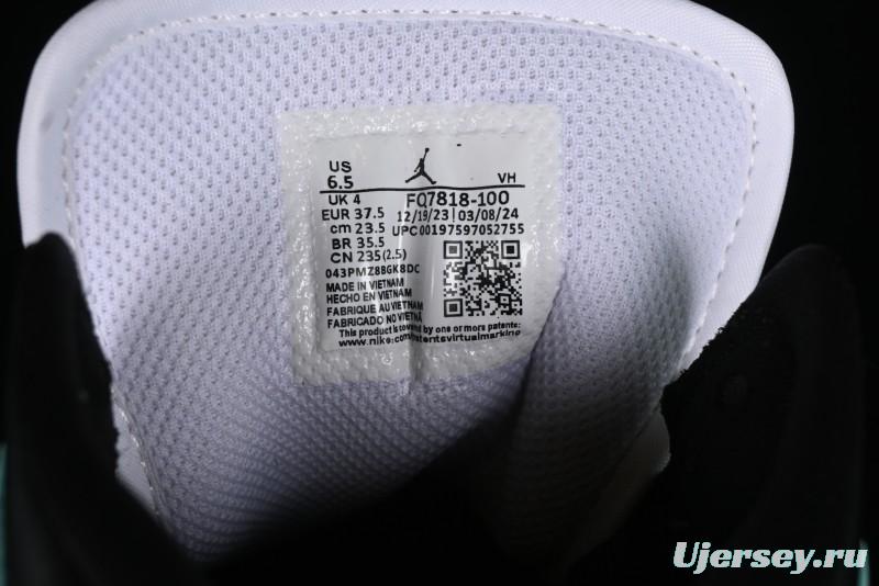 Nike Air Jordan 1 Mid AJ1 Snake Black Green Toe Mid-Top Basketball Shoes - FQ7818-100