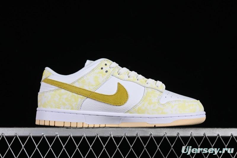 Nike SB Dunk Low Premium Yellow White SB Shattered Backboard Fashion Casual Skate Shoes - DM9467-700