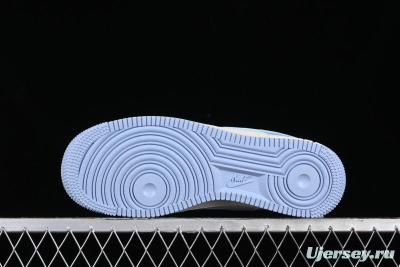 Nike Air Force 1 '07 Low Stussy Collaboration - Sky Blue Low-Top Casual Sneakers - BB9599-201