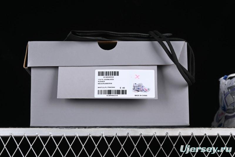 Balenciaga Runner Kith Four Color Retro Casual Sneakers - W3RMU9554