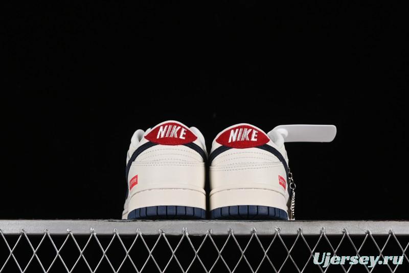 Nike SB Dunk Low Supreme Collaboration Anniversary Custom Low-Top Casual Skate Shoes - FC1688-142