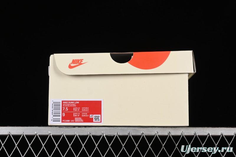 Nike SB Dunk Low Supreme Collaboration Anniversary Custom Low-Top Casual Skate Shoes - FC1688-142