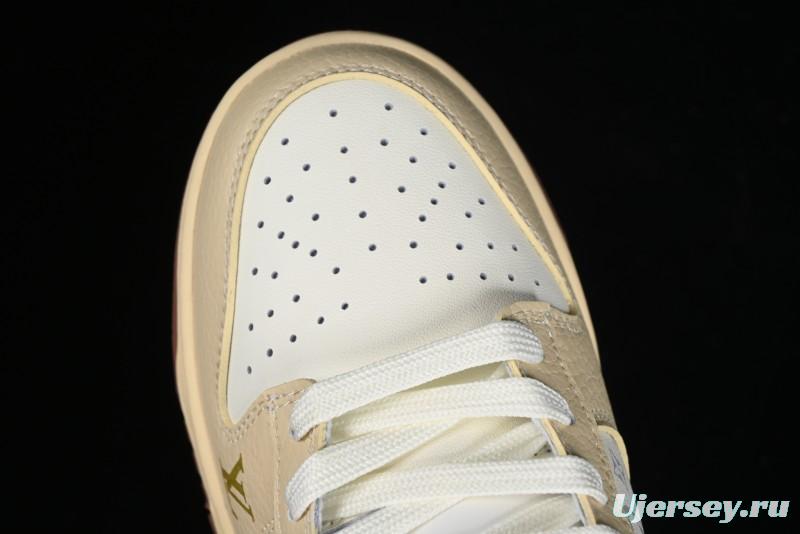 Nike SB Dunk Low LV Collaboration - Beige Green Anniversary High-End Custom Low-Top Casual Skate Shoes - LV6188-003