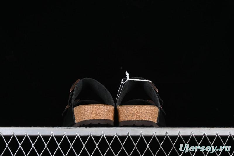 Birkenstock Sandals with Soft Suede Leather and Lambswool Footbed - G.D4