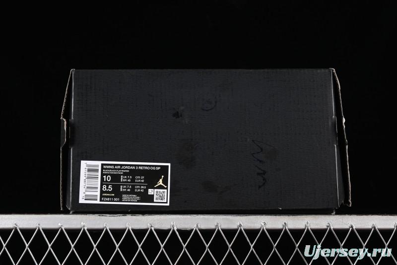 Nike A Ma Maniere x Air Jordan 3 Retro Black Sneakers - FZ4811-001