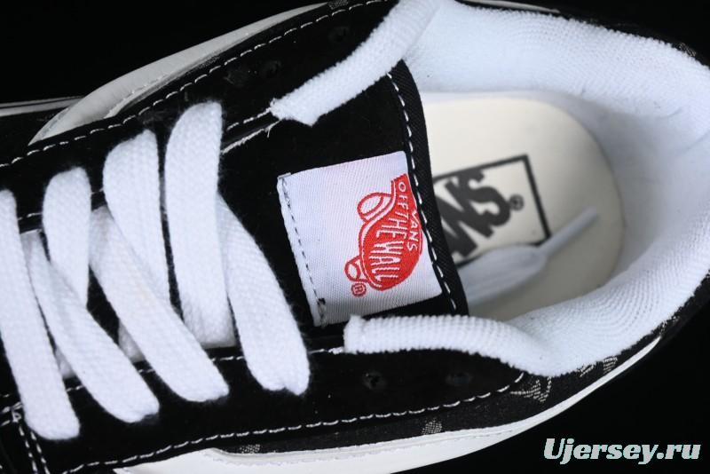 Vans Knu-Skool Premium Custom Denim Monogram Slip-On Shoes - VN0009QC6BT