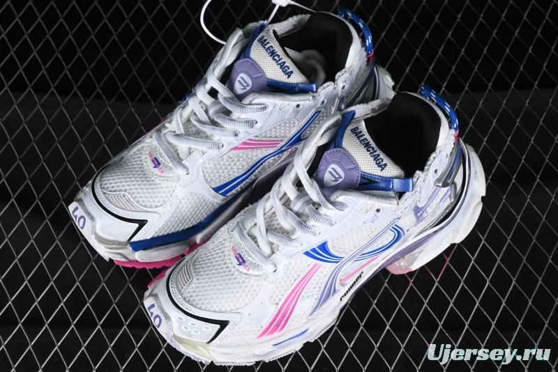 Balenciaga Runner Kith Four Color Retro Casual Sneakers - W3RMU9554