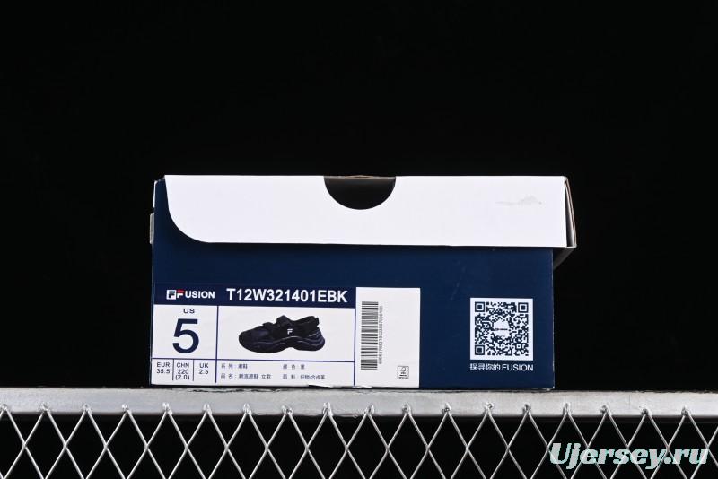 Fila Fusion Unisex Breathable Slip-Resistant Summer Sandals with Cushioned Sole - T12W321401EBK