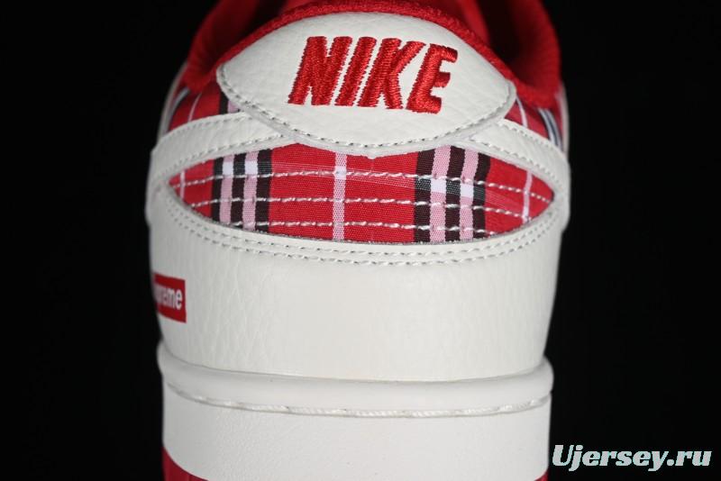 Nike SB Dunk Low Supreme - Plaid Colorway Low-Top Casual Skateboarding Shoes - SU1853-512