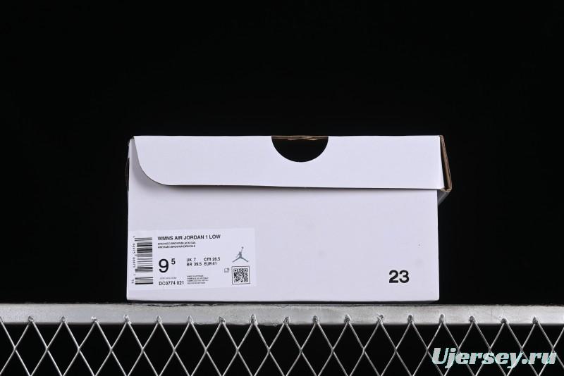 Nike Air Jordan 1 Low AJ1 Black Mocha Casual Sneakers - DC0774-021