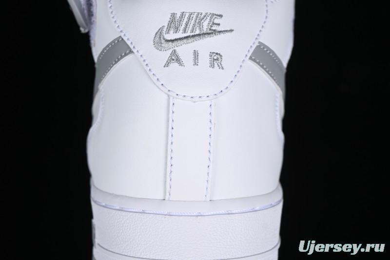 Nike Air Force 1 '07 Mid Casual Sneakers in White-Grey - DV0806-100