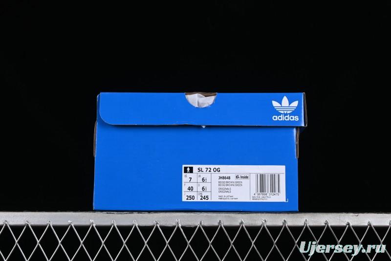 Adidas Originals SL 72 Retro Running Shoes with Ecotex Tongue and EVA Midsole - JH8648