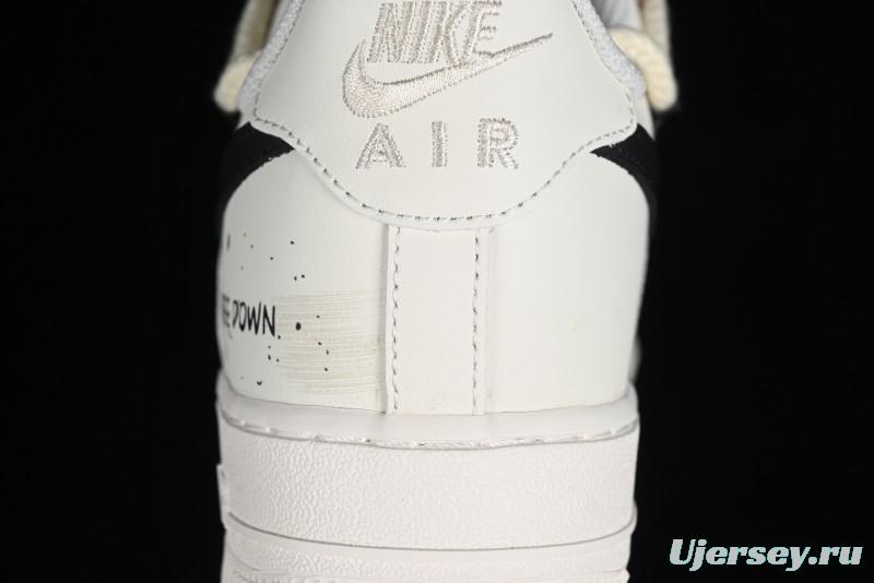 Nike Air Force 1 '07 Low Custom Cappuccino Anime-Themed Spray-Painted Casual Sneakers with Strap - ZH0316-019