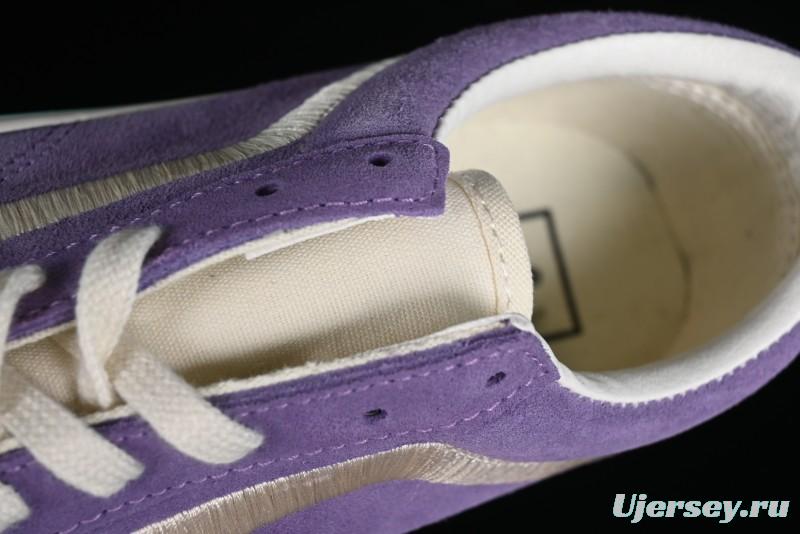 Vans Style 36 Low-Top Skate Shoes with Purple Embroidery - VN000CRPGRN