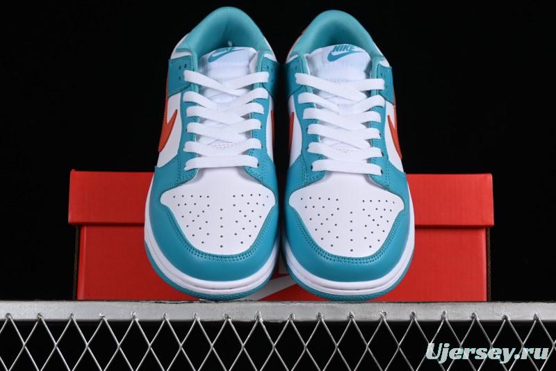 Nike SB Dunk Low Casual Skate Shoes in White Green Orange - DV0833-102