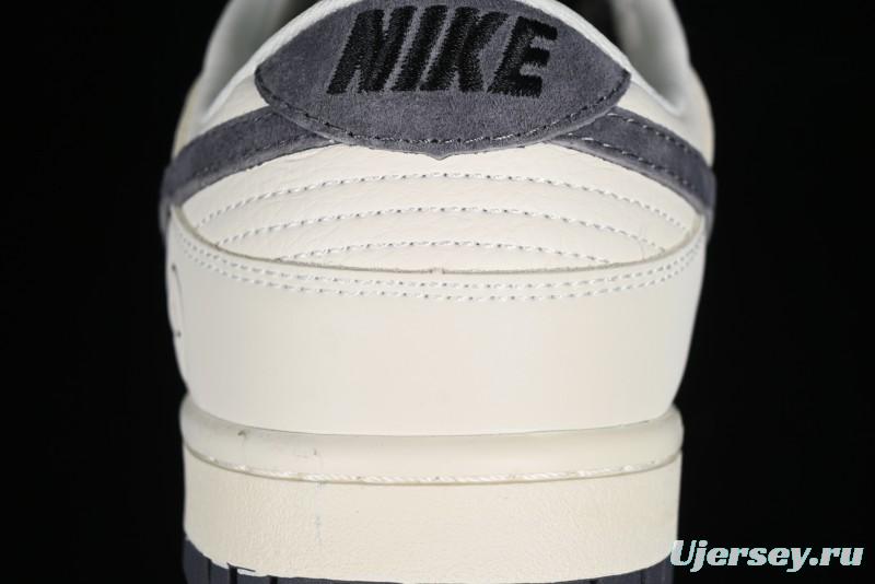 Nike SB Dunk Low Lightning Collaboration - Off White Navy Blue Small Blue Swoosh Anniversary High-End Custom Low-Top Casual Sneakers - XD1688-032