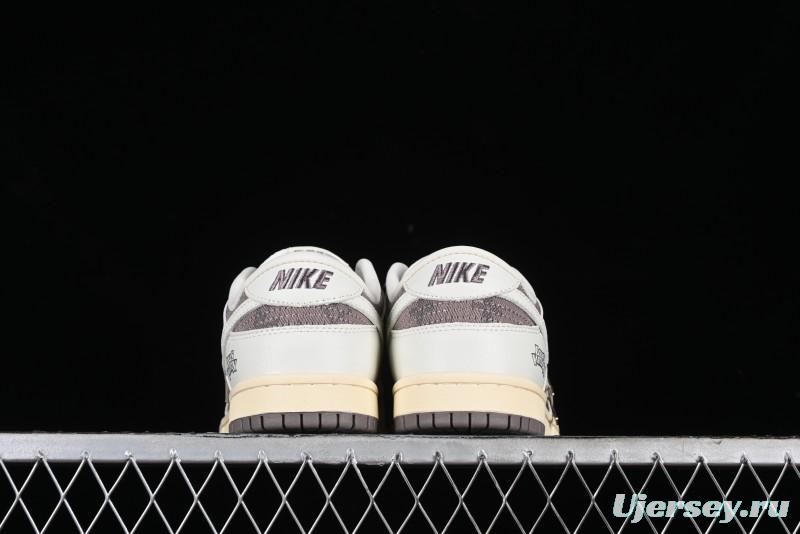 Nike SB Dunk Low LV Collaboration - Denim Patchwork Anniversary High-End Custom Low-Top Casual Sneakers - JH8310-956