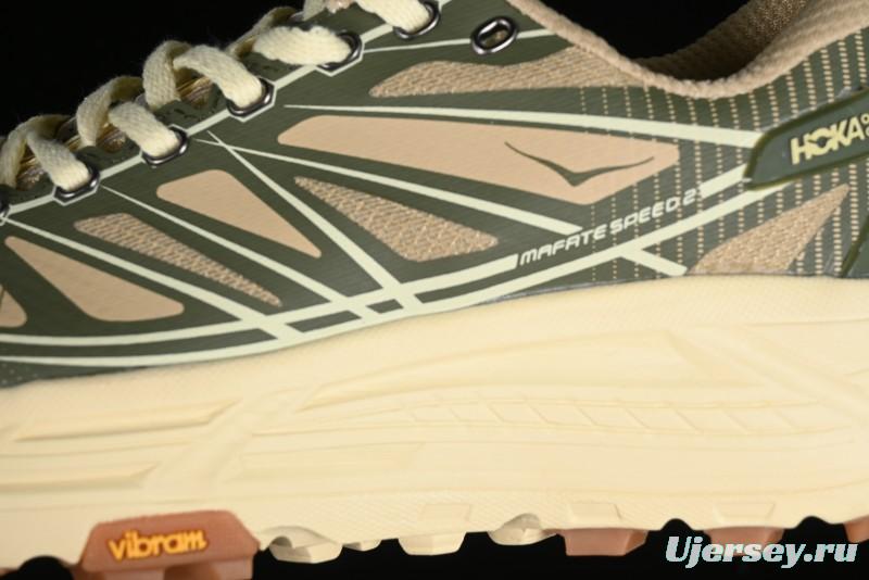 Hoka Mafate Speed 2 Ultra-Lightweight Cushioned Trail Running Shoes with Vibram Outsole - 1126851 THV