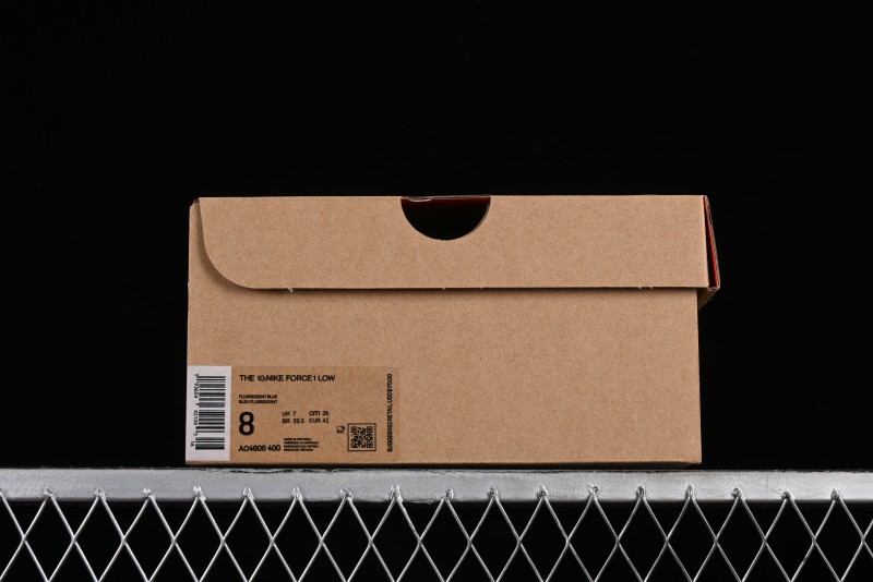 Nike Off White x Air Force 1 Low OW Collaboration Transparent Blue Casual Sneakers - AO4606-400