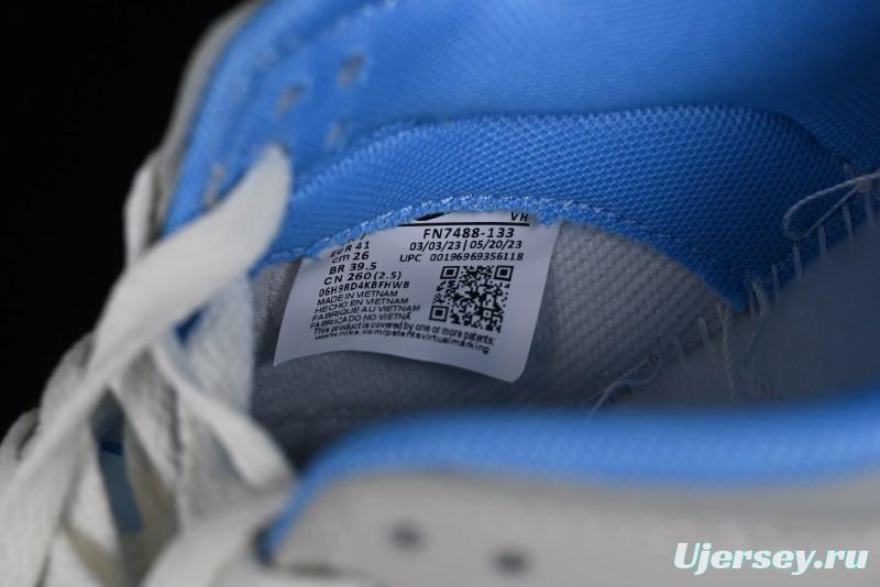 Nike Dunk Low SB "Athletic Department" Grey Blue Leather Skateboarding Shoes - FN7488-133