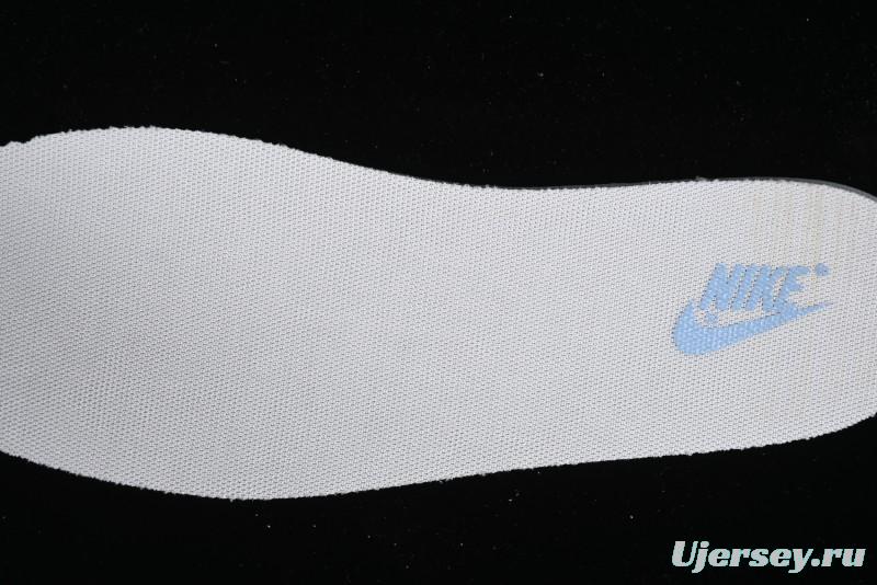 Stussy x Nike Dunk Low SB Skate Shoes in White with Light Blue Swoosh - DQ1098-380