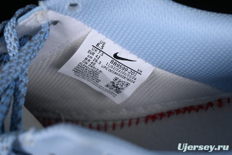 Nike Air Force 1 '07 Low Stussy Collaboration - Sky Blue Low-Top Casual Sneakers - BB9599-201