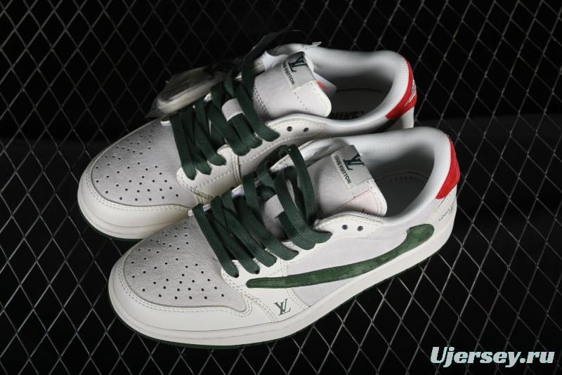 Nike Travis Scott x Fragment Design x Air Jordan 1 Low OG SP AJ1 LV Collaboration Sneakers - XY2688-102