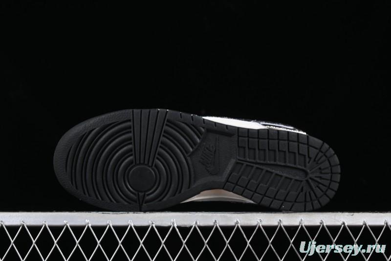 Nike SB Dunk Low LV Collaboration - Black Denim Off-White Black Swoosh Anniversary Custom Low-Top Casual Skate Shoes - DJ2024-009