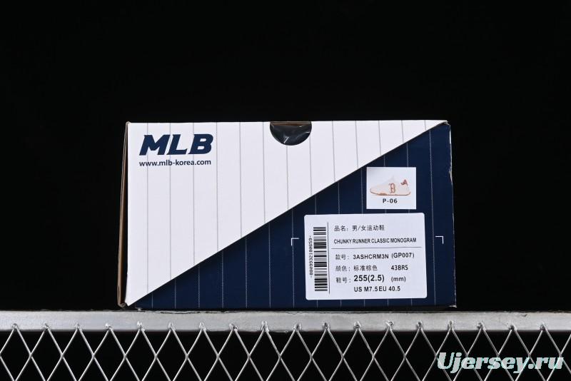 New York Yankees MLB Chunky Runner Denim Monogram Lightweight Casual Sneakers - 3ASHCRM3N43BRS