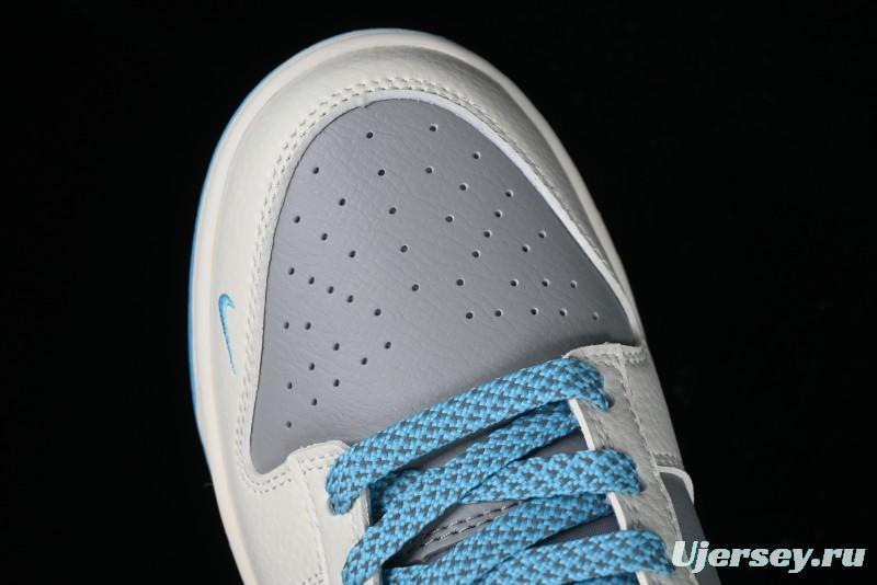 Nike SB Dunk Low BAPE Collaboration - Beige Grey Indigo Anniversary Premium Custom Low-Top Casual Skate Shoes - BB8969-002