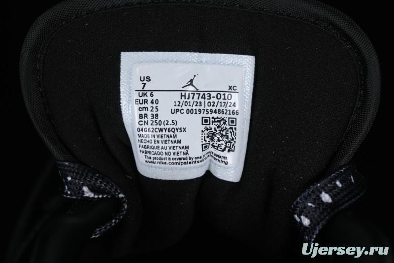 Nike Air Jordan 1 Low "Black Croc" Casual Sneakers with Crocodile-Embossed Leather - HJ7743-010