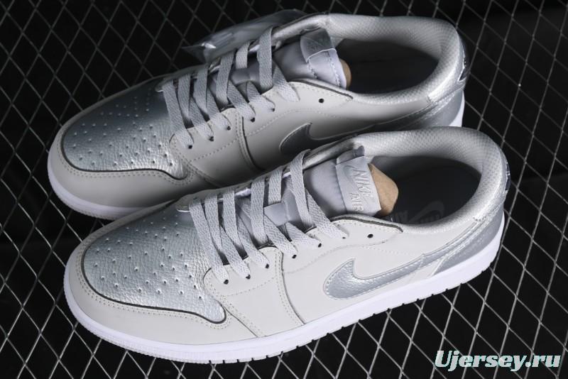 Nike Air Jordan 1 Low AJ1 Grey Silver Low-Top Casual Sneakers - CZ0790-002