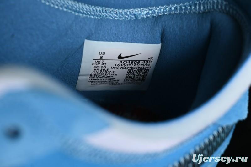 Nike Off White x Air Force 1 Low OW Collaboration Transparent Blue Casual Sneakers - AO4606-400