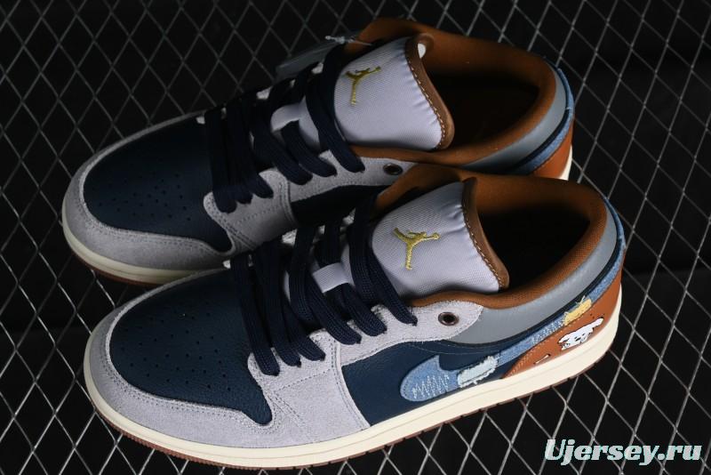 Nike Air Jordan 1 Low AJ1 Customized Low-Top Casual Sneakers - FZ5042-041