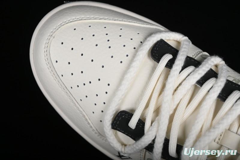 Nike SB Dunk Low LV Collaboration Strap Monogram Beige Black Hook Anniversary High-End Custom Low-Top Casual Skate Shoes - SJ2068-260