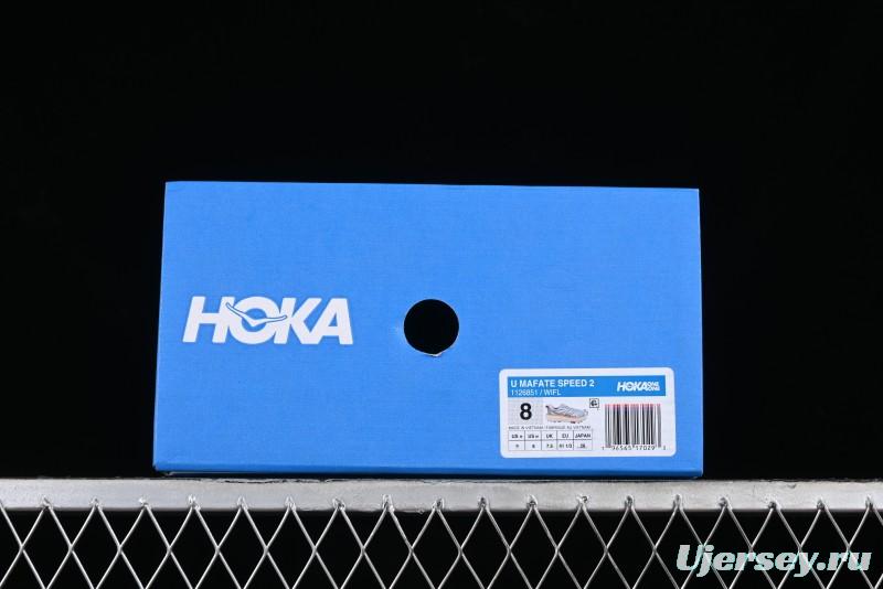 Hoka Mafate Speed 2 Lightweight Cushioned Trail Running Shoes with Vibram Outsole - 1126851 WIFL
