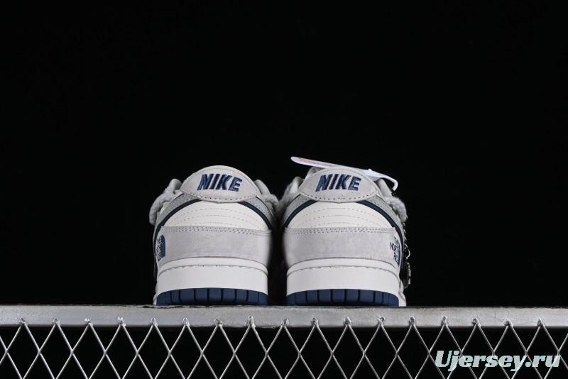 Nike SB Dunk Low The North Face Collaboration - Grey Blue Pig 8 Starry Sky Anniversary High-End Custom Low-Top Casual Skate Shoes - XX2025-311