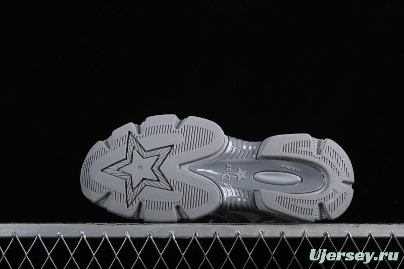 Dior Chrono Round Toe Lace-Up Lifestyle Casual Running Sneakers - 59K GREY