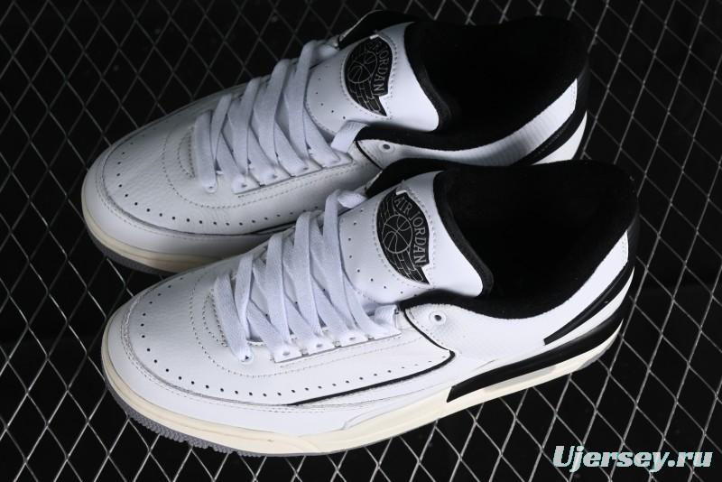 Nike Air Jordan 2/3 Retro Low-Top Basketball Shoes in White/Black - FD0383-100