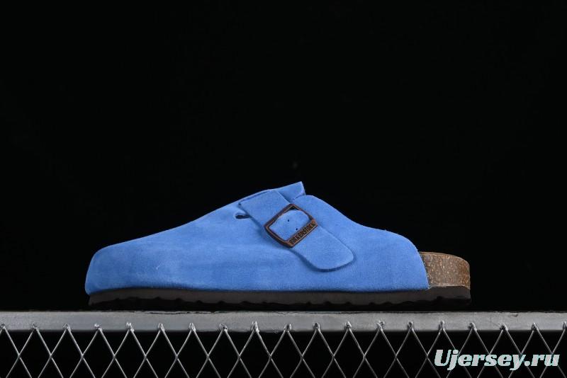 Birkenstock Arizona Soft Footbed Sandals with Suede Leather and Lambswool Lining - Original Blue