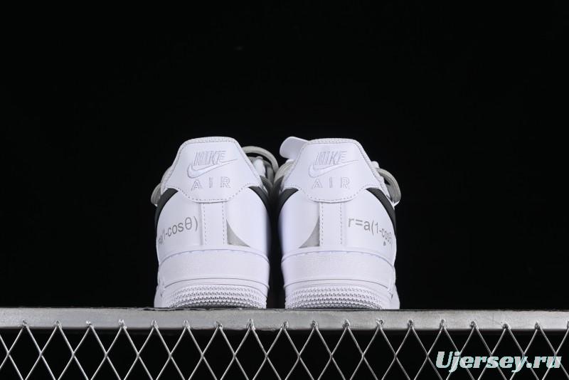 Nike Air Force 1 '07 Low Spray Paint White Grey Strap Low-Top Casual Sneakers - ZH0316-017