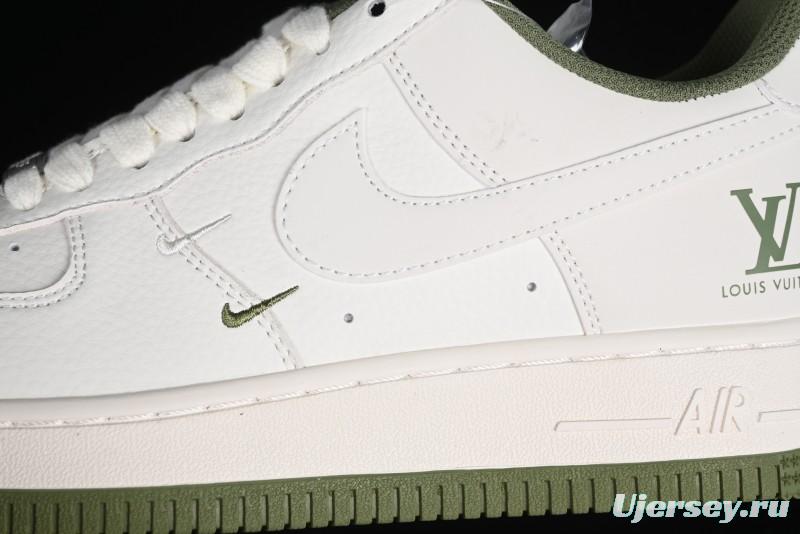 Nike Air Force 1 '07 Low LV Collaboration - Beige Green Double Swoosh Casual Sneakers - XZ6188-003