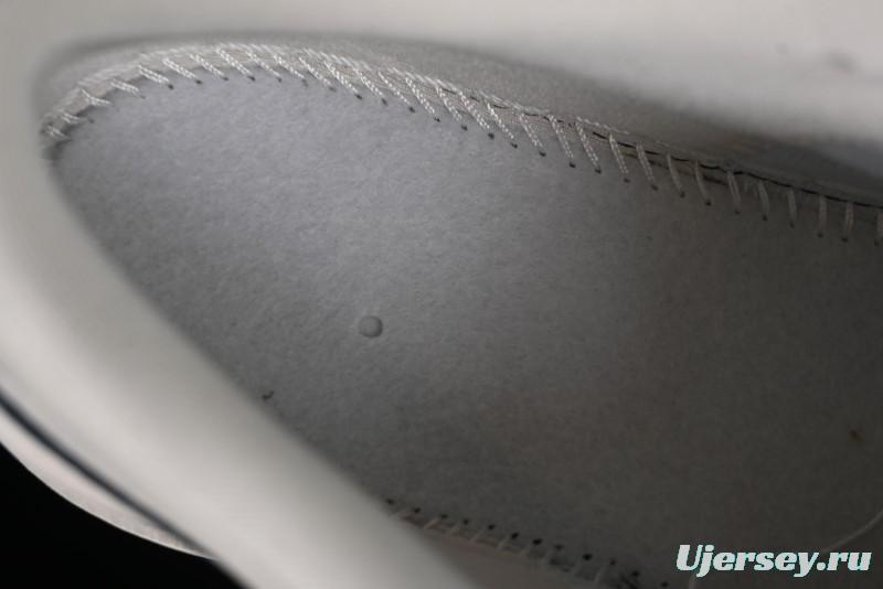 Nike Air Jordan 1 Low LV Collaboration - White with Blue Swoosh Custom Casual Sneakers - WG8850-005