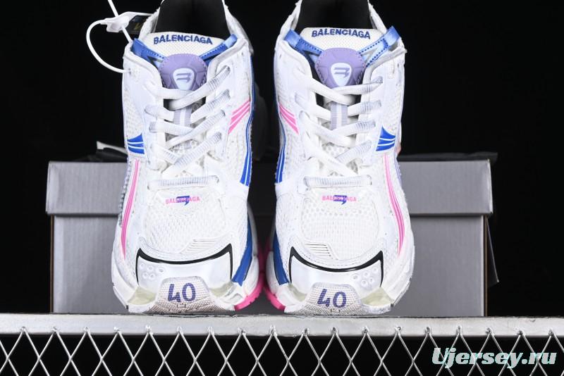 Balenciaga Runner Kith Four Color Retro Casual Sneakers - W3RMU9554