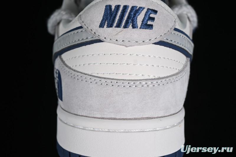 Nike SB Dunk Low The North Face Collaboration - Grey Blue Pig 8 Starry Sky Anniversary High-End Custom Low-Top Casual Skate Shoes - XX2025-311