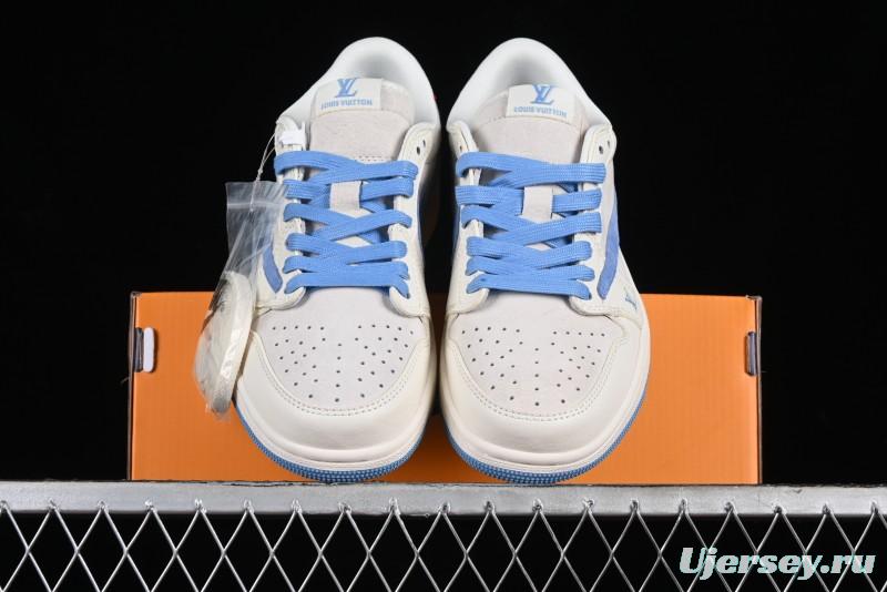 Nike Travis Scott x Fragment Design x Air Jordan 1 Low OG SP AJ1 LV Collaboration Casual Sneakers - XY2688-101